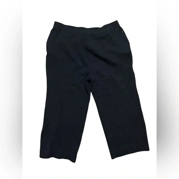 St. John Black  Knit Cropped Pants - Picture 5 of 5